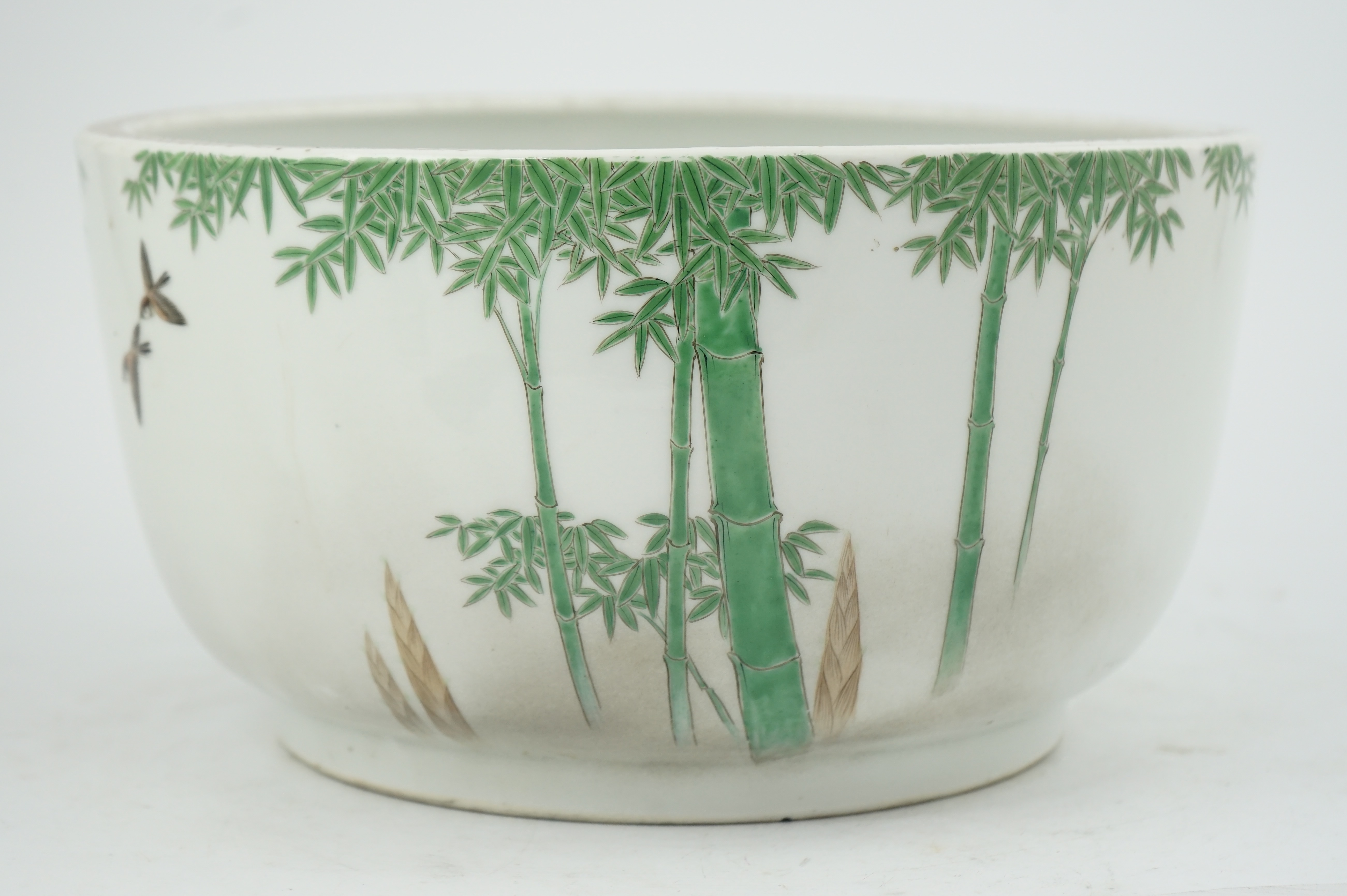 A large 19th century Japanese porcelain bowl, 31.3cm diameter. Condition - good